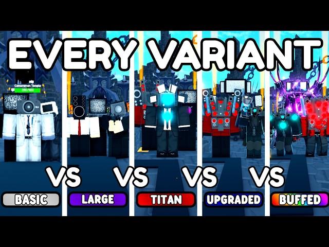 BASIC VS LARGE VS TITAN VS UPGRADED VS BUFFED TRIO (Toilet Tower Defense)