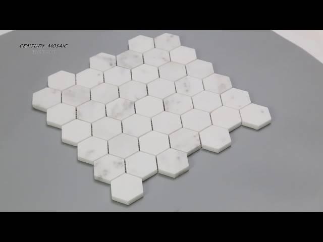 High-end White Marble Aspen White Hexagon Mosaic Tile,Centurymosaic Factory Manufacturer Supplier