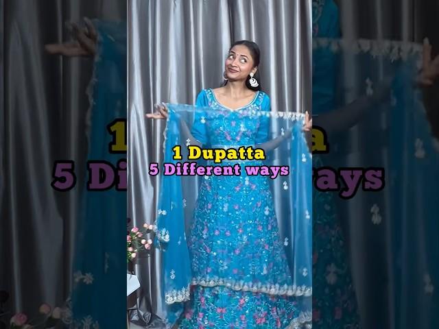 SASTA dupatta hack!! 1 dupatta 5 different ways comment your fav hack🫶 #youtubeshorts #hacks