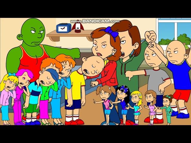 Caillou, Rosie, Daisy, Cody, Emily, & Lily Turns Daillou into a Monster/Grounded