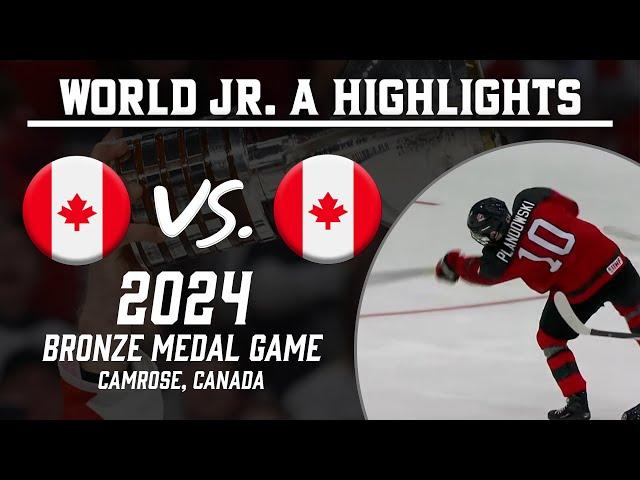 Canada West vs. Canada East | 2024 Jr. A WC Bronze Medal Game | Extended Highlights