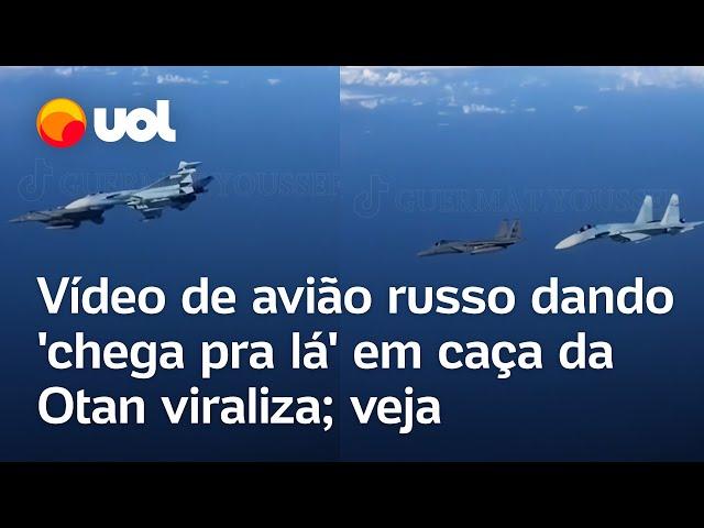 Avião russo dá 'chega pra lá' em caça da Otan e vídeo antigo viraliza nas redes sociais; assista