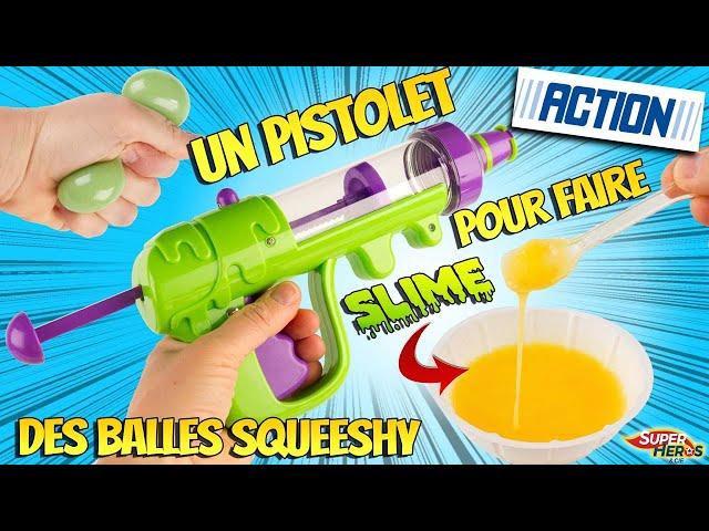 Je Fabrique du Slime DIY et des Balles Squishy avec ce pistolet Super Héros et Compagnie Français