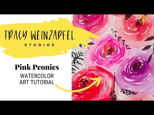 Pink Peonies (Watercolor Art Tutorial)