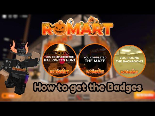 [Day 34] How to get Three Badges Halloween at RoMart (Roblox)