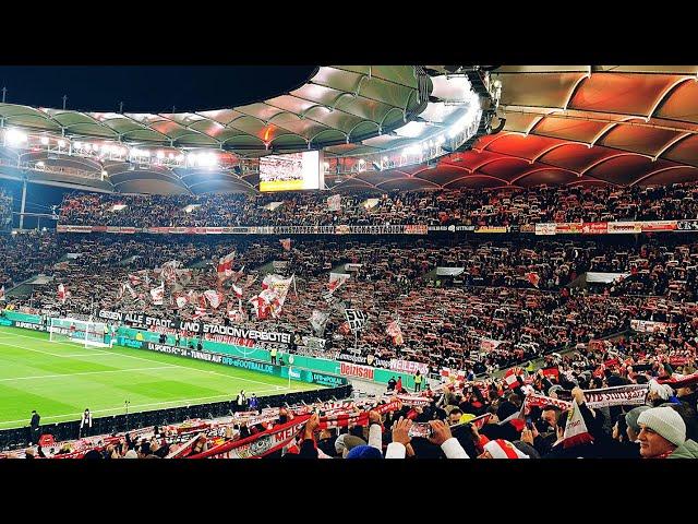 50.000 VfB Fans singen Hymne "Stuttgart kommt!" I Stuttgart vs. Dortmund I DFB-Pokal Dezember 2023