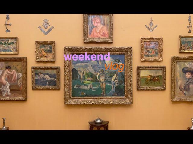 little weekend vlog: beading, hiking, embroidering & going to the art museum