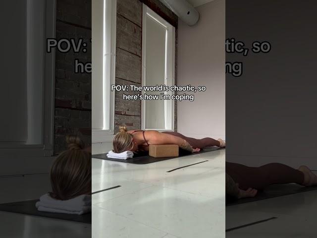 Feeling overwhelmed? Here’s how I’m coping with restorative yoga #yoga #restorativeyoga