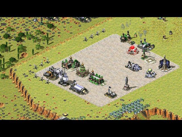 Red ALert 2 | Extra hard AI | 7 vs 1 | Hidden Agenda Map | Great Britan vs 7 random