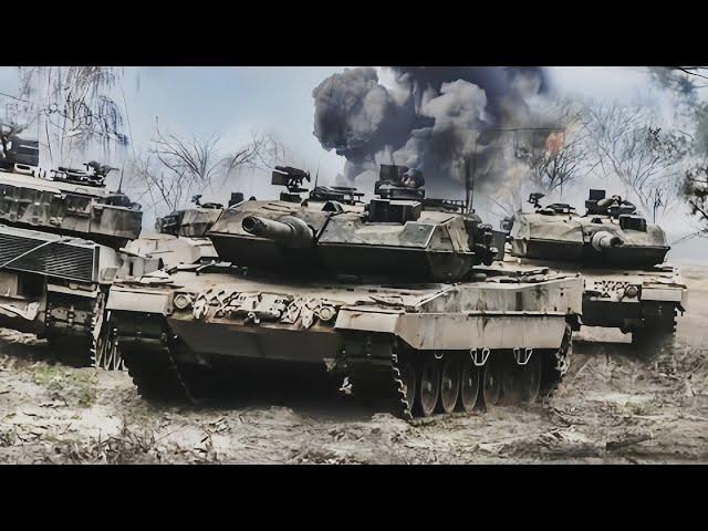 THE WORLD IS SHOCKED! German LEOPARD 2A6 Tank, Again Ambushes Row of Russian T-90M tanks | at the bo