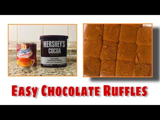 CONDENSED MILK CHOCOLATE RUFFLES | EASY RECIPE | 2 INGREDIENTS ONLY | #MnELegit