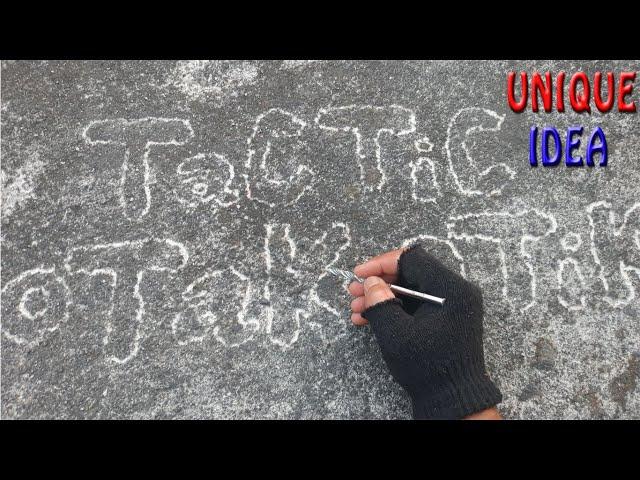 write on concrete using drill bit?