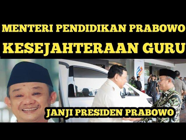 MENTERI PENDIDIKAN BARU BERBICARA KESEJAHTERAAN GURU