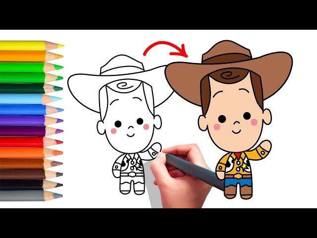 How To Draw Sheriff Woody ? from Toy Story step by step