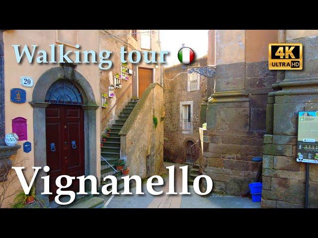 Vignanello (Lazio), Italy【Walking Tour】History in Subtitles - 4K