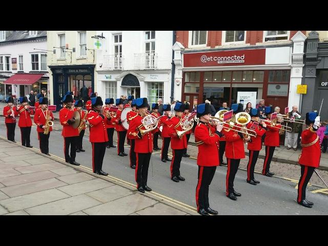 The Band of the Corps of Royal Engineers Brecon Freedom Parade April 2017