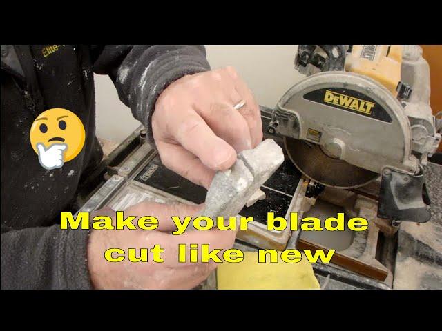 Why won't it cut my tile? How to fix diamond saw blade. Tile Blade Sharpening