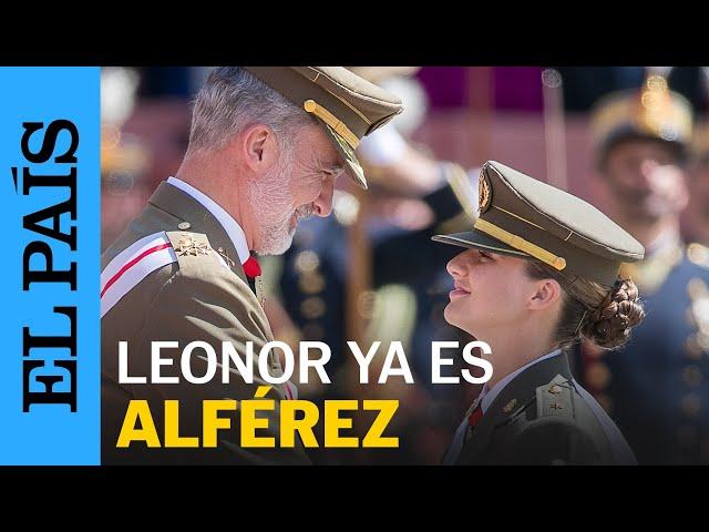 La PRINCESA LEONOR recibe de manos del REY FELIPE VI la Gran Cruz del Mérito Militar | EL PAÍS