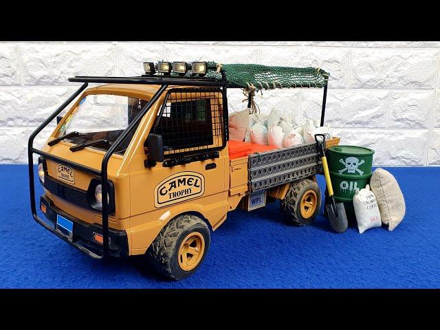 Upgrade Wpl D12 Truck Off Road Camel Trophy Color Off Road Rc Mod Project Car Carry 1/10 Modified