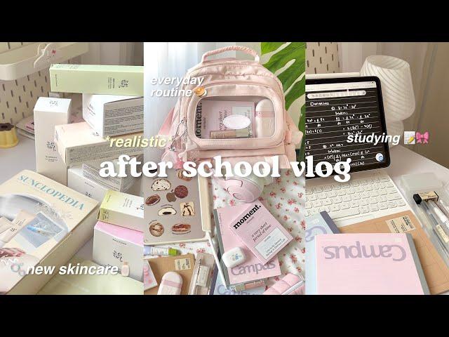 *realistic* AFTER SCHOOL VLOG everyday routine, studying, skincare, going out ️