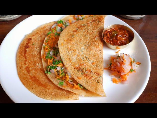 Wheat onion dosa in 10min | Instant crispy Dosa recipe | wheat flour dosa | Atta dosa recipe