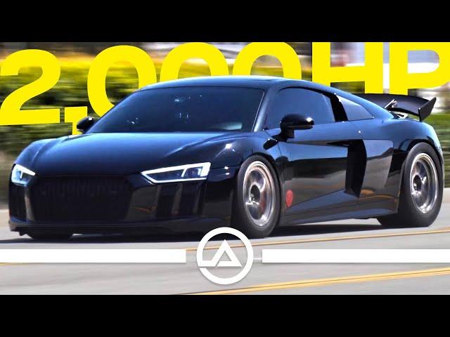 HARD PULLS in a 2000+HP Audi R8 Twin Turbo V10