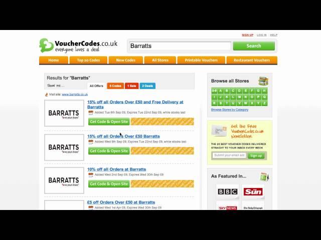 Barratts Discount Codess - Learn How to Use a  Barratts Discount Codes with VoucherCodes.co.uk