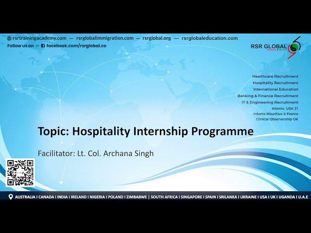 RSR Global Training Academy - Internship Training