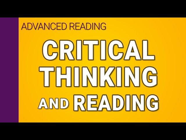 Critical thinking and reading