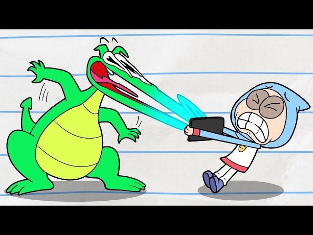 Dragon Glued To His Tablet! | (NEW) Boy & Dragon | Cartoons For Kids | Wildbrain Fizz