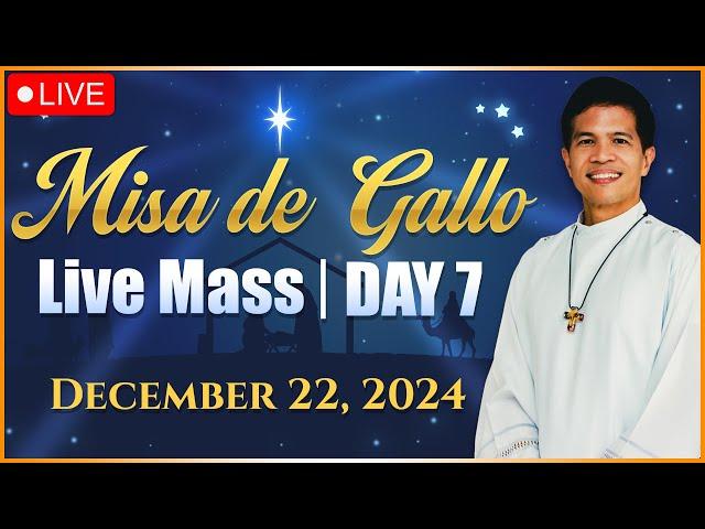 SUNDAY FILIPINO ONLINE MASS TODAY LIVE || DAY 7 MISA DE GALLO || DECEMBER 22, 2024 | FR. FIDEL ROURA