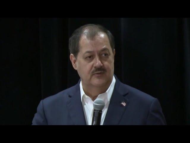 West Virginia Senate candidate Don Blankenship addresses supporters after conceding