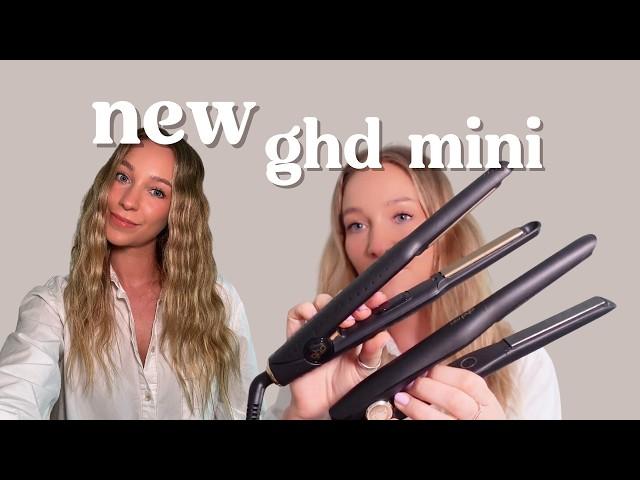 Trying The NEW ghd Mini Slim Plate Straightener - What's Different!? Mermaid Waves Tutorial
