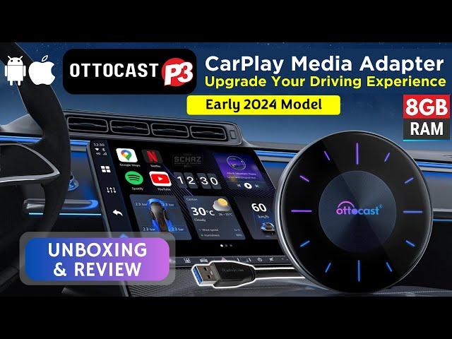 Ottocast P3 OttoAIBox Smart CarPlay AI Box Adapter, 2024 TOP RECOMMENDED - UNBOXING REVIEW