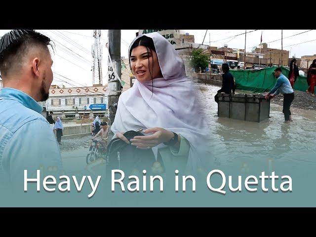 Heavy Rain in Hazara Town Quetta Pakistan 2023 | باران شدید در هزاره تاون کویته