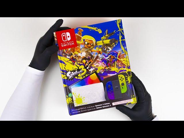 Nintendo Switch OLED Model Splatoon 3 Special Edition Unboxing