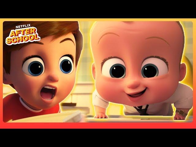 Tim’s BABY Brother is the BOSS  The Boss Baby | Netflix After School