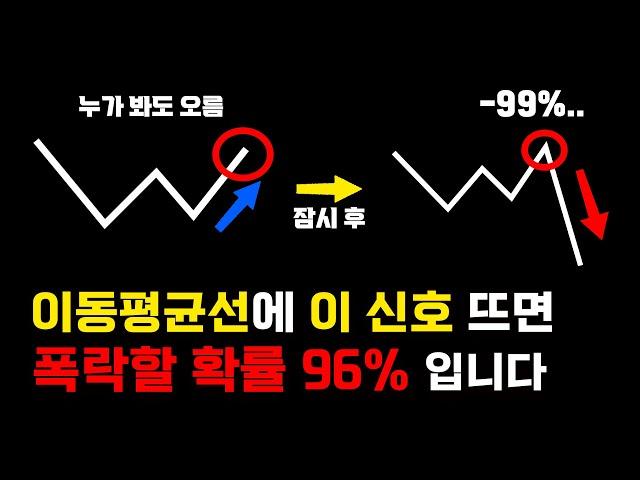 이동평균선에 이 신호 뜨면 폭락할 확률 93% 입니다