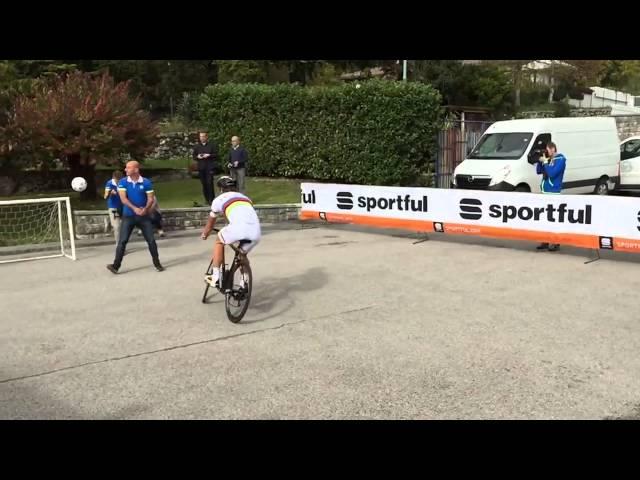 Cycle-football Peter Sagan versus Vittorio Brumotti 0-1