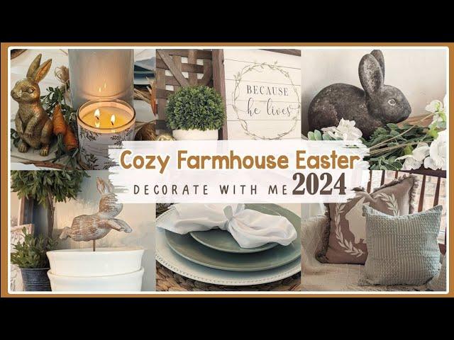  2024 COZY FARMHOUSE EASTER DECORATE WITH ME│EASTER DECORATING IDEAS│DECORATING FOR EASTER│SPRING