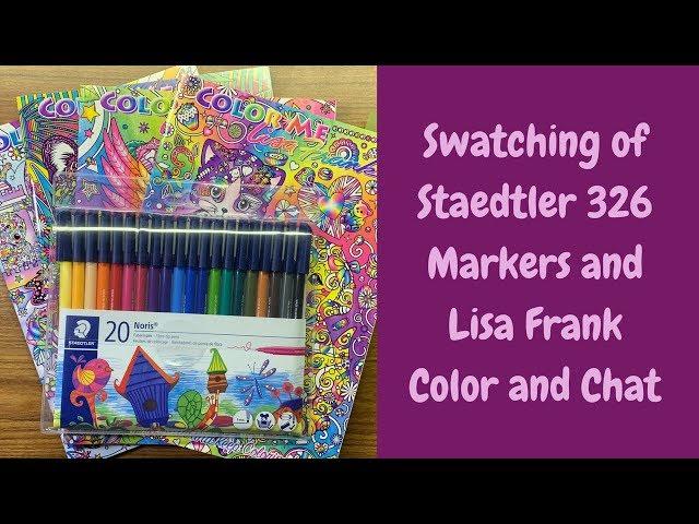 Swatching of Staedtler 326 Markers and Lisa Frank Color & Chat