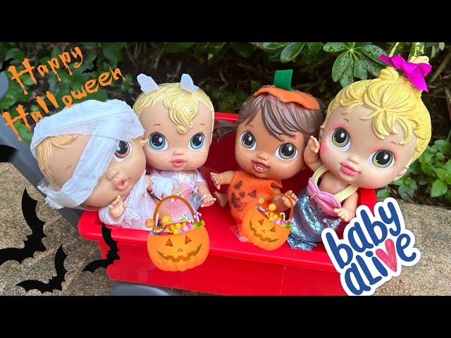 NEW Baby alive crib life dolls Afternoon routine Halloween trick or treating 