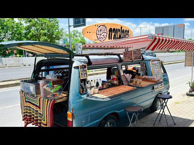 Cafe Vlog Mini Coffee Shop Van Coffee Bar Kopi Mobile Small Business Ideas Barista Relaxing Mood 4K