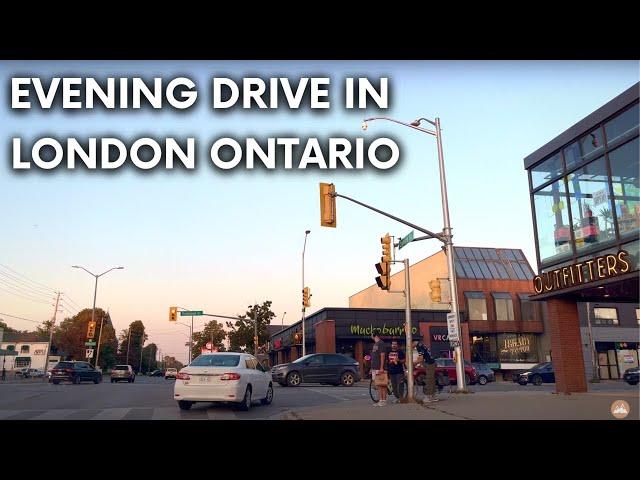 Driving in London Ontario | Oxford Street & Richmond Street | Evening Drive | No Talking