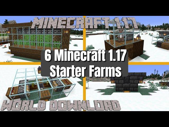 6 More Minecraft 1 17 Survival Starter Farms YOU WILL NEED | Easy Farm Tutorial for Minecraft 1 17 U