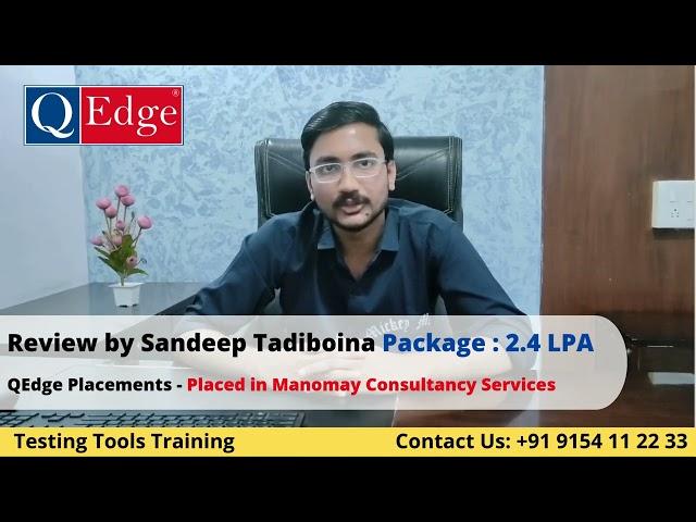 #Testing #Tools Training & #Placement  Institute Review by Sandeep @qedgetech  Hyderabad