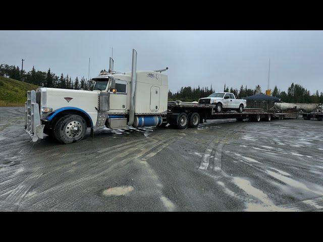 Using a Hydraulic Dovetail as a loading ramp Trucking from Anchorage to Homer Alaska