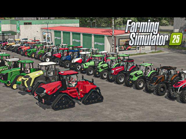 ALL TRACTORS available on Farming Simulator 25 (Garage Tour)