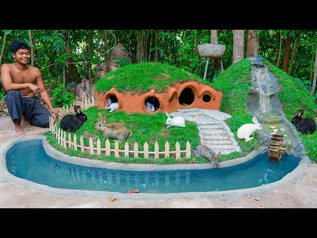 Rescue Rabbit And Turtle Build Hobbit House And Turtle Pond As Pet Building