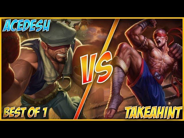 AceDesu VS TakeAHint (Short) - League of Legends Lee Sin 1v1 - AceDesu